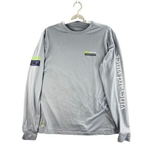 Vineyard Vines Performance Shirt Blue Mens XS EDSFTG Long Sleeve Graphic‎ Print